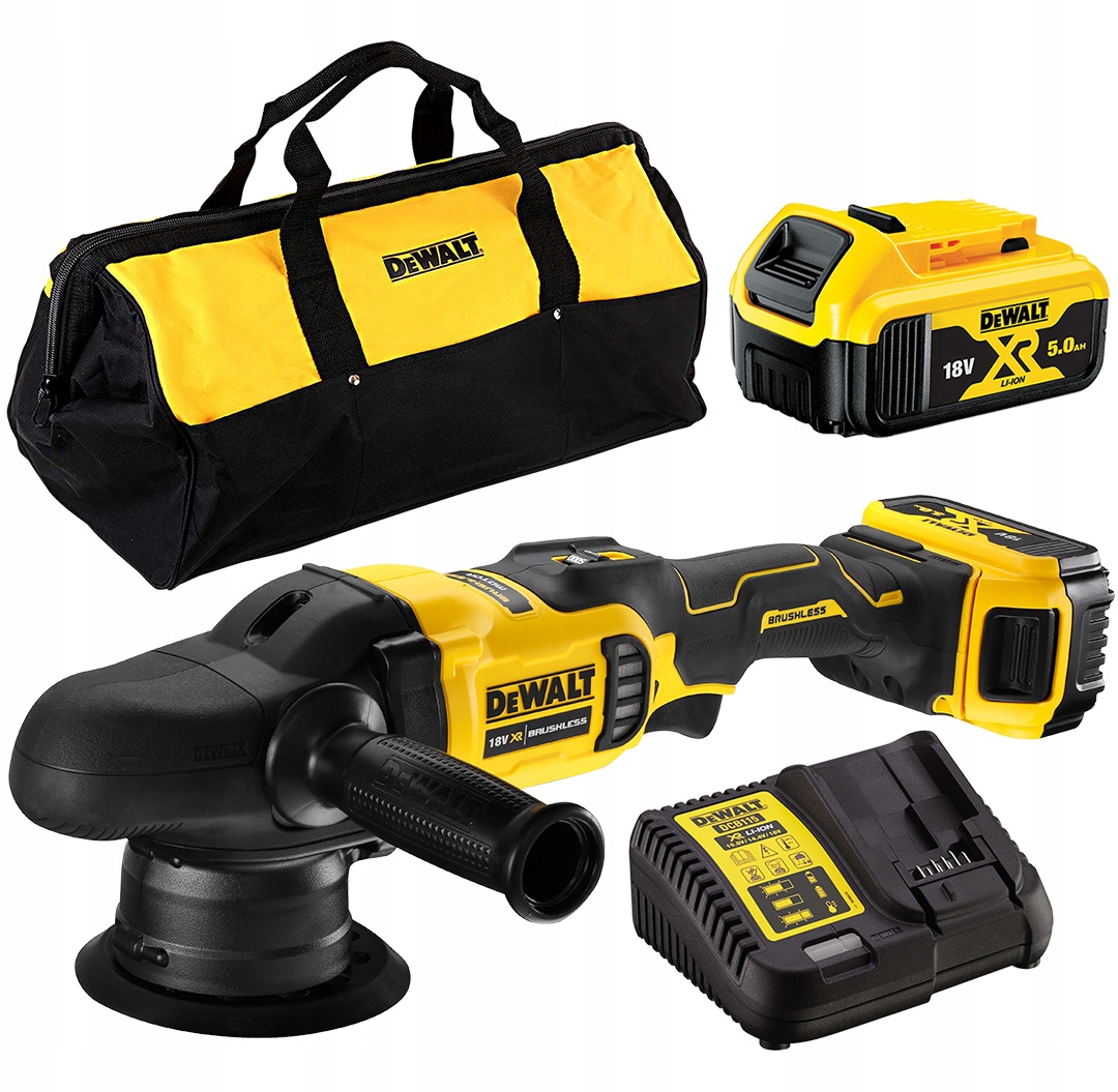 Акумуляторна полірувальна машина DeWalt DCM848P2 в сумці з 2 акб і з/п