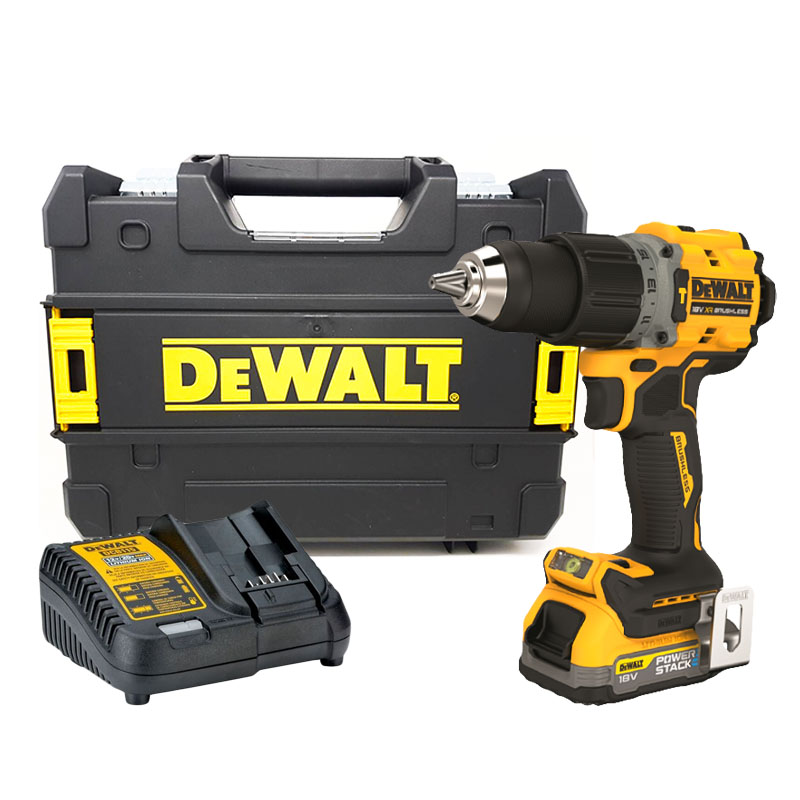 Акумуляторний ударний дриль-шуруповерт DeWALT DCD805E1T, безщітковий, 1 акб 1.7 Ah, з/п, у валізі TSTAK
