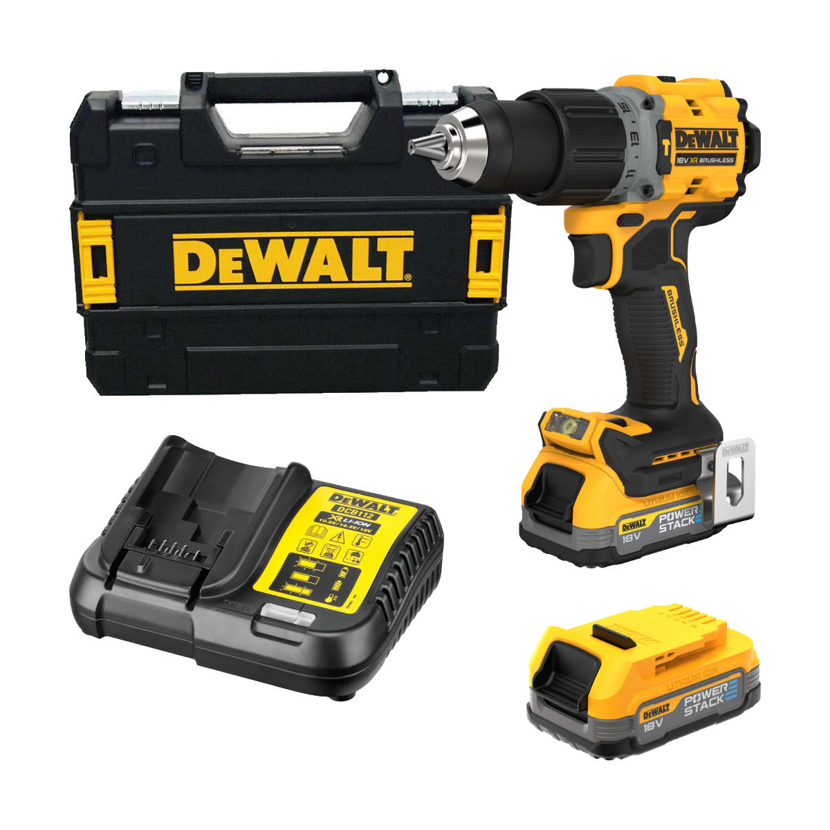Акумуляторний ударний дриль-шуруповерт DeWALT DCD805E2T, безщітковий, 2 акб 1.7 Ah, з/п, у валізі TSTAK