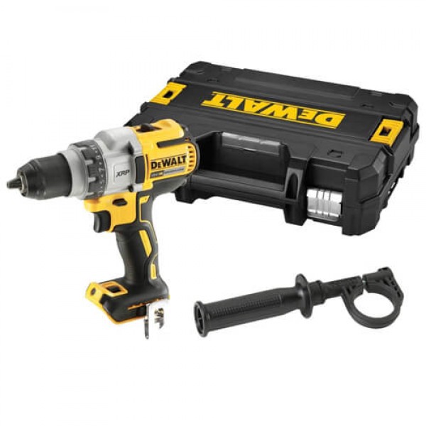 Дриль-шуруповерт акумуляторний безщітковий DeWalt DCD991NT з додатковою рукояткою, в кейсі, без акб, з/п