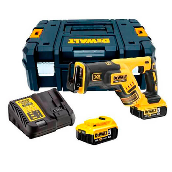 Акумуляторна шабельна пила Dewalt DCS367P2, 2 акб 18 В Li-Ion XR по 5.0 Ah, з/п, кейс