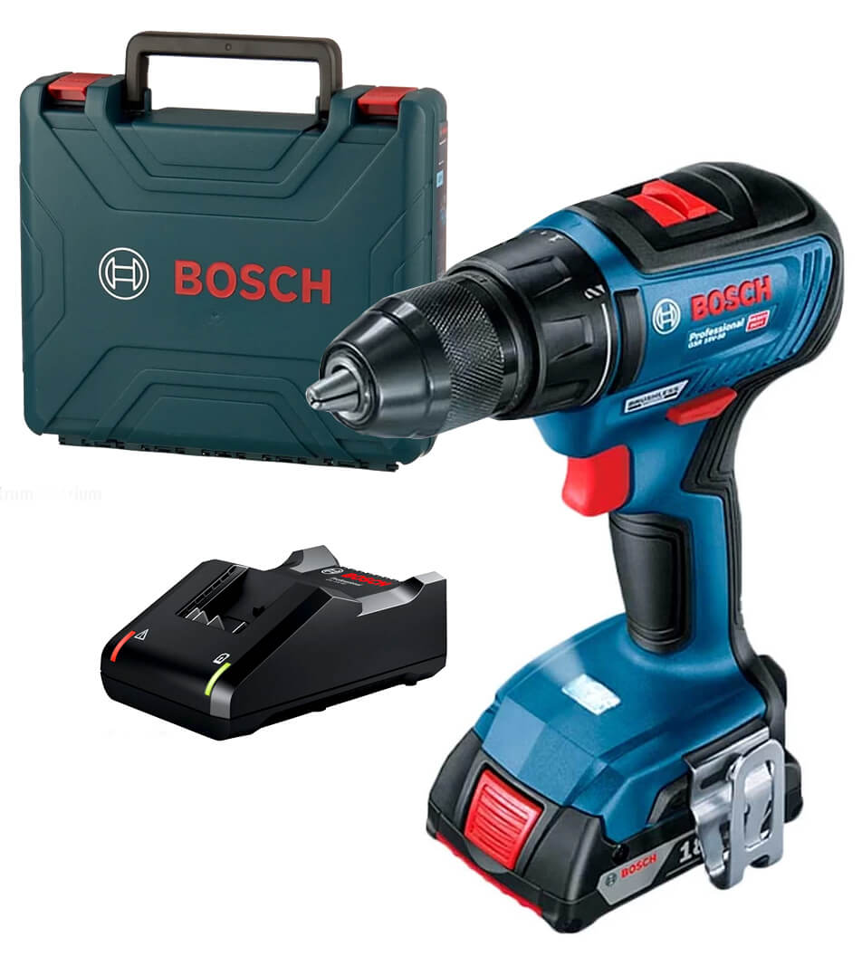 Безщітковий акумуляторний дриль-шурупокрут Bosch Professional GSR 18V-50 у валізі з 1 акб GBA 18V 2.0Ah і з/п GAL 18V-40