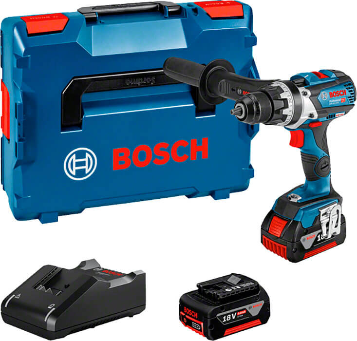 Акумуляторний дриль-шурупокрут Bosch Professional GSR 18V-110 С з 2 акб GBA 18V 5.0 Ah, з/п GAL 18V-40, L-Boxx 136