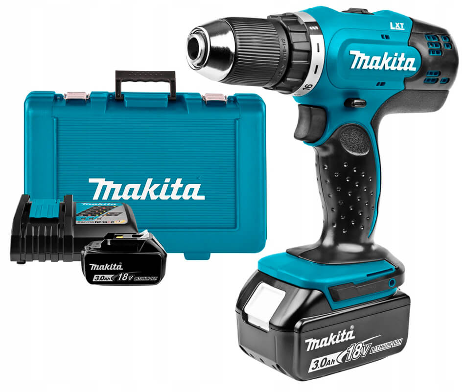 Акумуляторний дриль-шурупокрут Makita DDF453RFE в кейсі з 2 АКБ 18 V 3 Ah