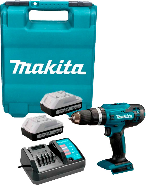 Акумуляторний дриль-шуруповерт Makita DF488DWE, 2 акб 1.5 Аh, з/п, в кейсі