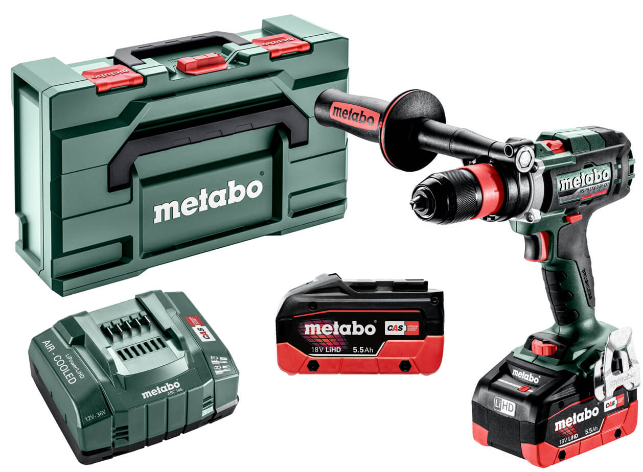 Аккумуляторная дрель-шуруповерт Metabo BS 18 LTX-3 BL Q I в MetaBox с 2 акб LiHD 18 V 5.5 Ah, з/у ASC 145