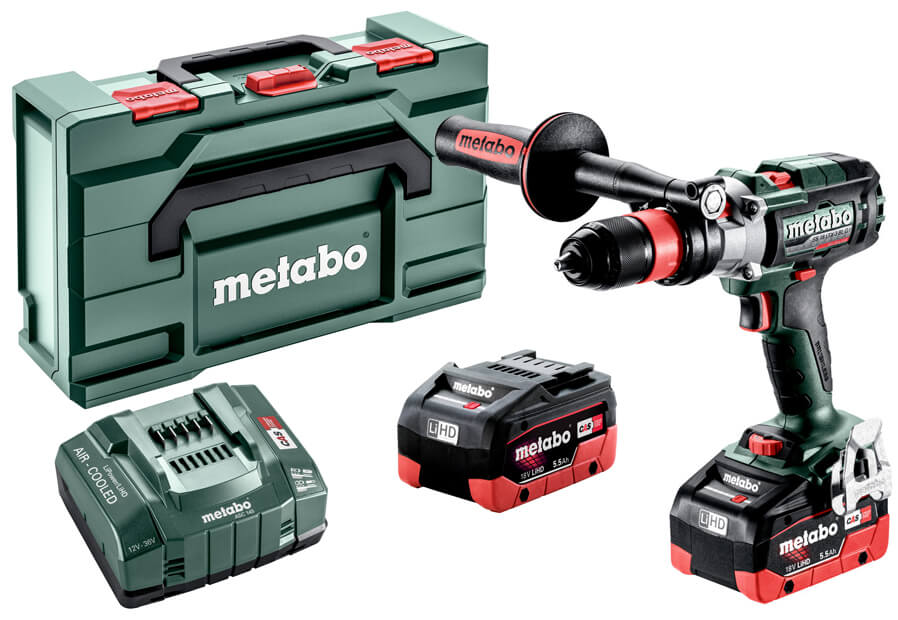 Аккумуляторная ударная дрель-шуруповерт Metabo SB 18 LTX-3 BL Q I в MetaBox с 2 акб LiHD 18 V 5.5 Ah, з/у ASC 145