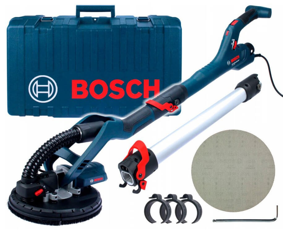 Вакуумна шліфувальна машина (жираф) по гіпсокартону Bosch Professional GTR 550, 550 Вт, 1.1-2.3 м, Constant speed, набір тарілок та шліф.аркушів, валіза (06017D4020)