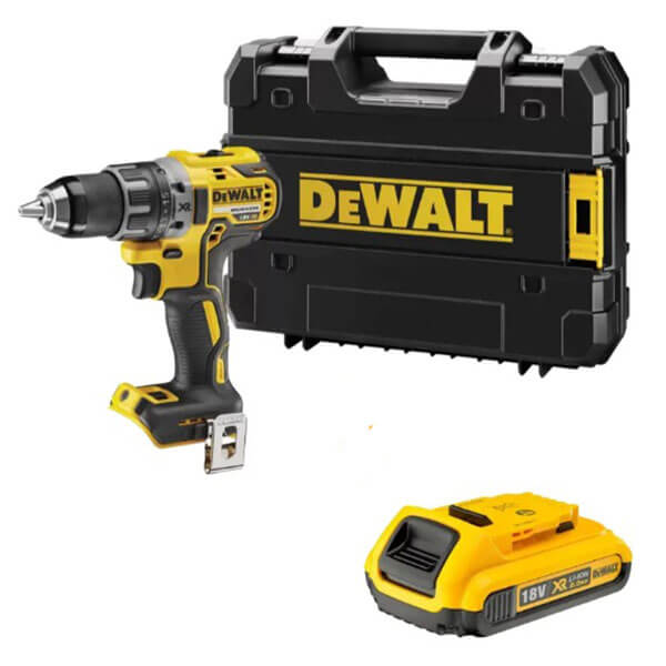 Акумуляторний дриль-шурупокрут DeWALT DCD791NT, 1 акб 18 В Li-Ion XR 2.0 Ah, кейс, без з/п