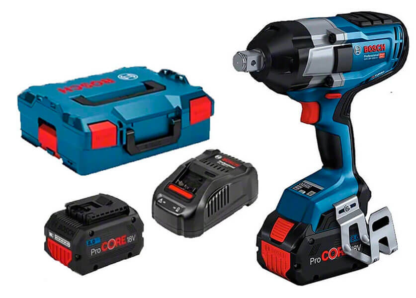 Акумуляторний ударний гайковерт Bosch Professional GDS 18V-1050 H в L-Boxx з 2 акб ProCore 18V 8.0 Ач і з/п GAL 1880 CV