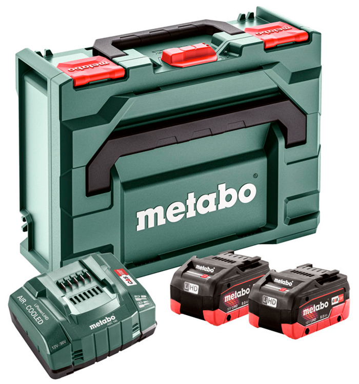Базовый комплект Metabo 2 аккум. LiHD 8,0 А·г + ASC 145 + metaBOX 145