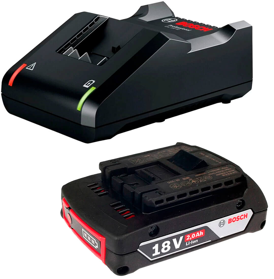 Стартовий набір Bosch Professional: акумулятор GBA 18V 2.0Ah M-B та зарядний пристрій GAL 18V-40