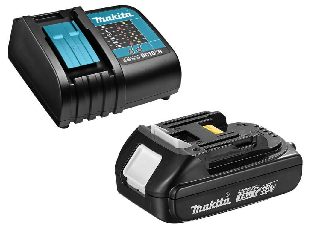 Набір з акумулятора Makita BL1815N 18В 1.5 Ah і зарядного пристрою Makita DC18SD