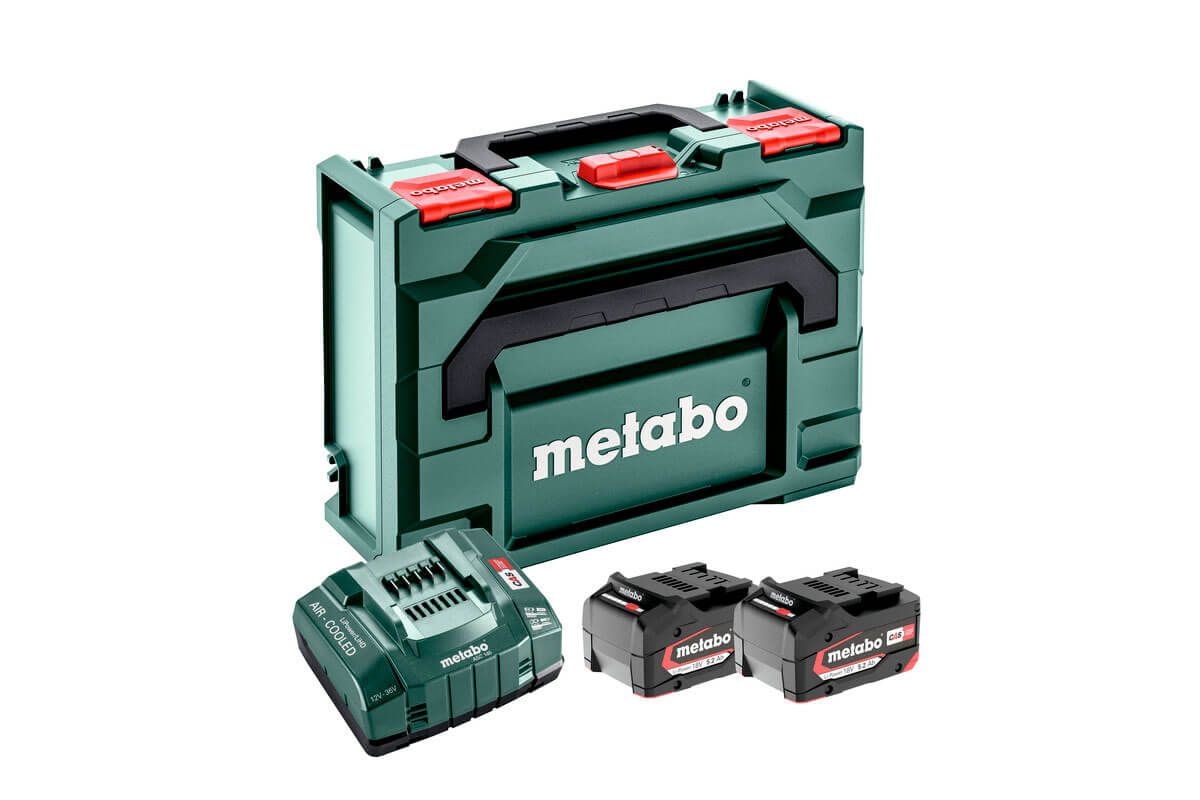 Базовый набор Metabo 2 акб Li-Power 5,2 Ah с з/у ASC 145 в кейсе MetaBox 145