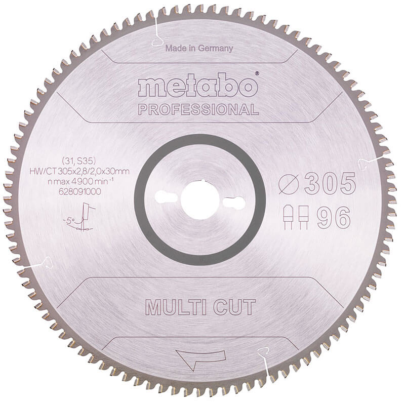 Пильный диск Metabo HW/CT, 305x2,8х30 мм, 96 FZ/TZ 5°