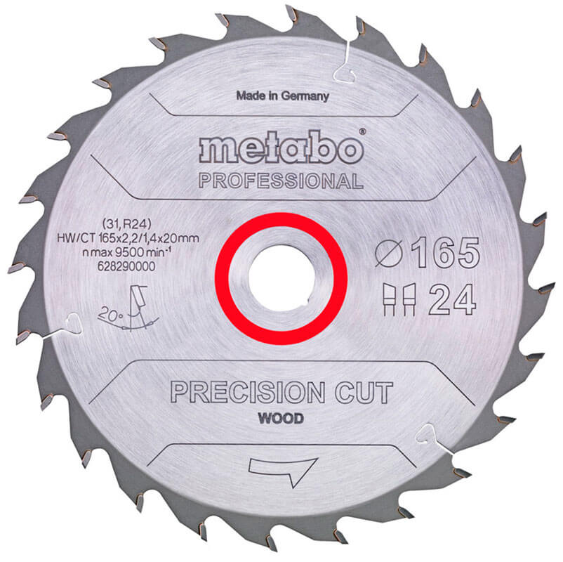 Пиляльний диск Metabo HW/CT, 160x2,2х20 мм, 24 WZ 20°