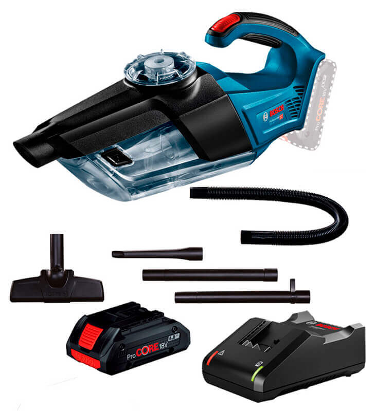 Пилосос акумуляторний Bosch Professional GAS 18V-1 з акб ProCore 18V 4.0Ah, з/п GAL 18V-40 в коробці