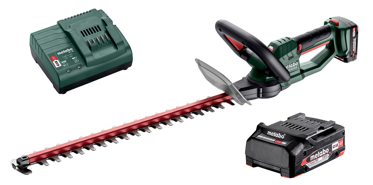 Акумуляторний кущоріз Metabo HS 18 LTX 55, 2x2.0 Ah, з/п SC 30