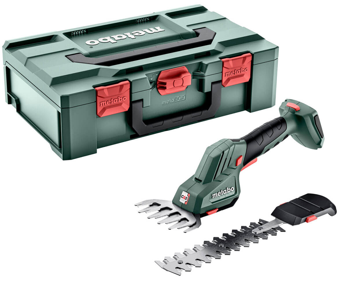 Аккумуляторные ножницы для кустов и газона Metabo SGS 18 LTX Q без акб в metaBOX 145 L