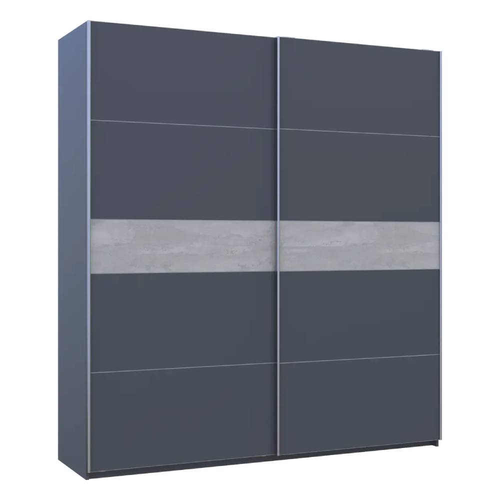 Шафа-купе двохдверна Doros G-Caiser 220х60х240 см Графіт/Бетон (DRS-011231)