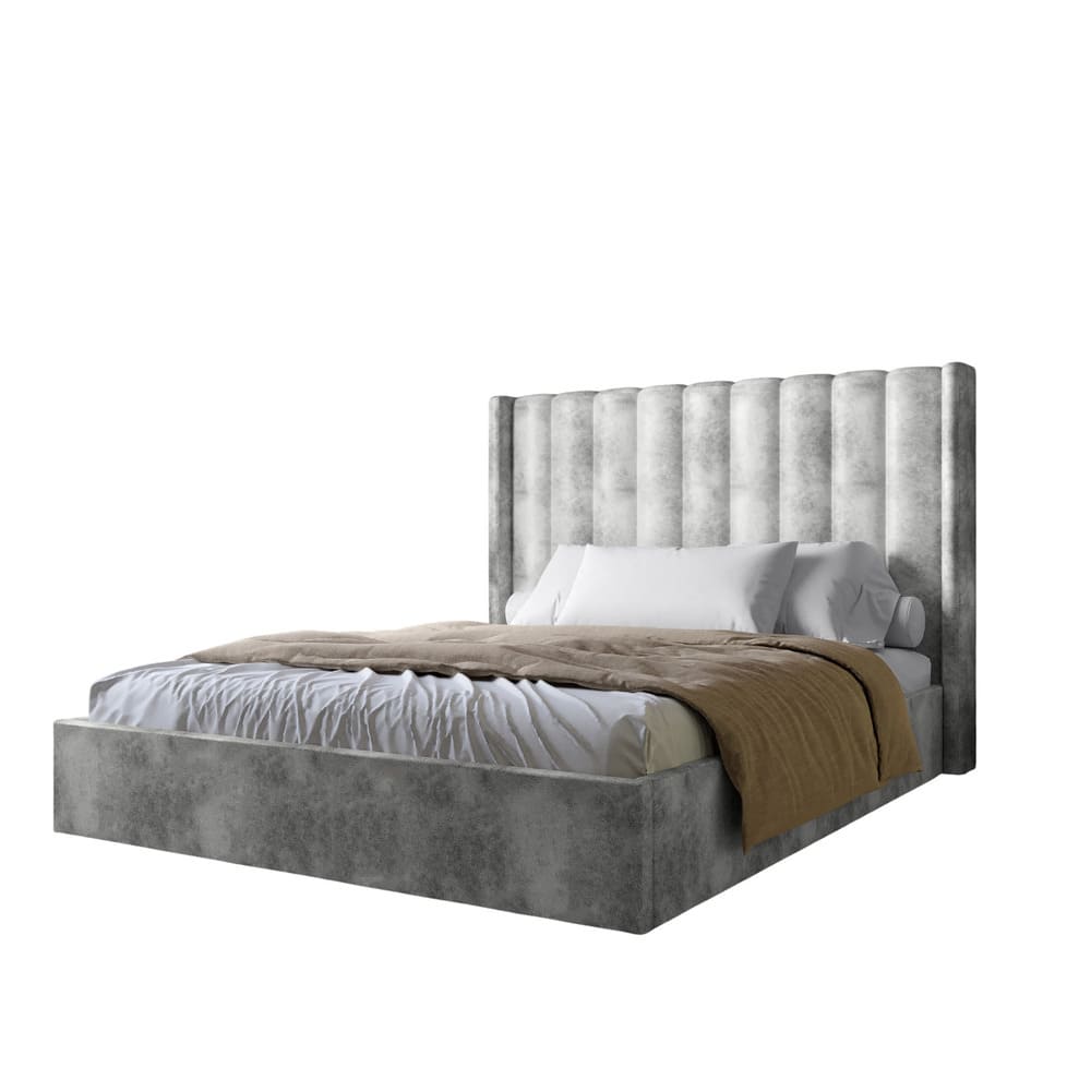 Двоспальне ліжко LION Ніно 160x200 см SILK 101 Бежевий (LION-045036)
