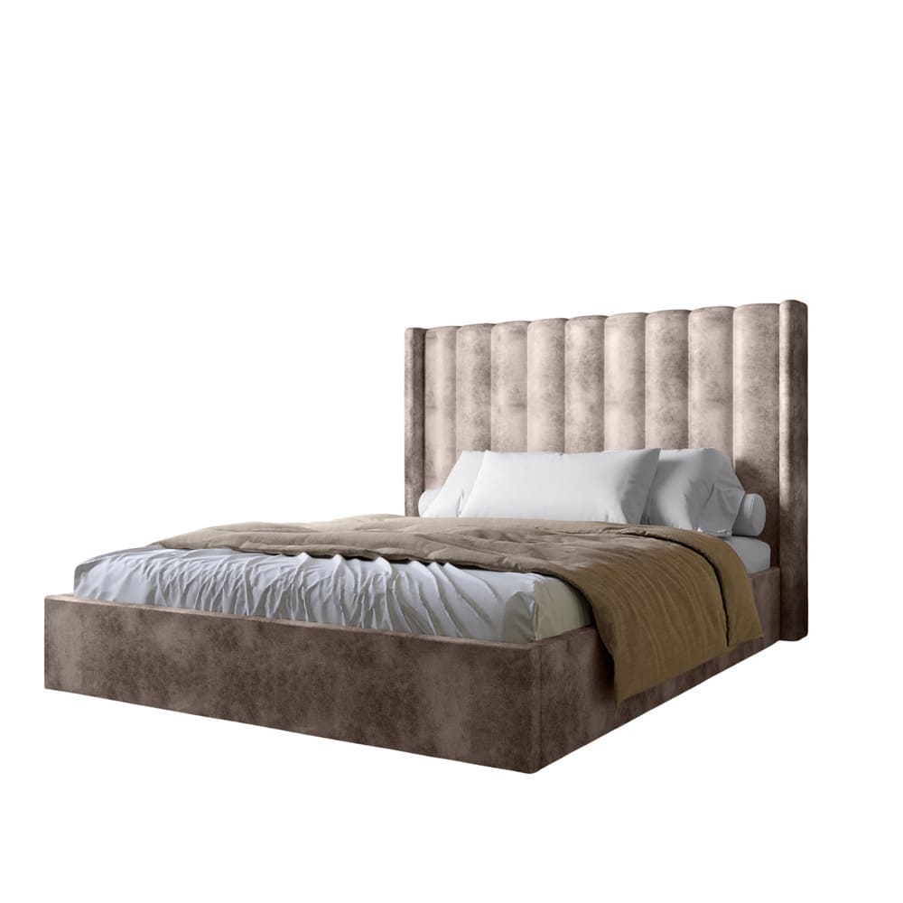 Двоспальне ліжко з підйомним механізмом LION Ніно 160x200 см SILK 105 Шоколадний (LION-045055)