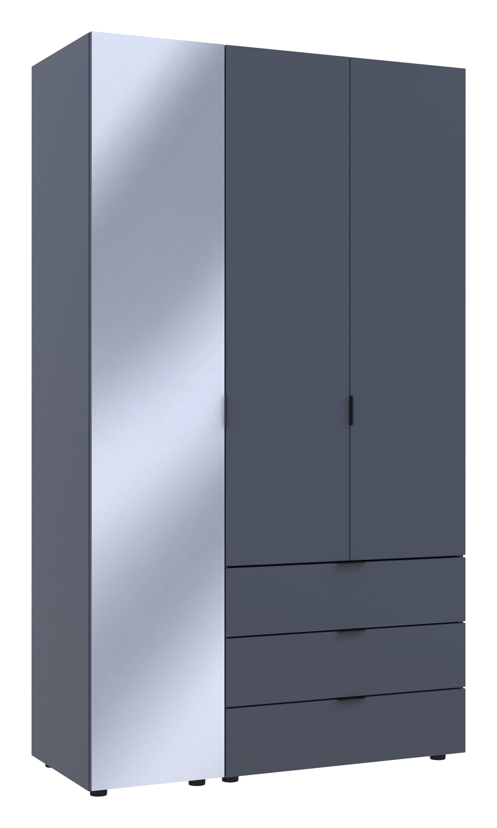 Комплект шаф для одягу Doros Гелар (2 шт.) 116,5х49,5х203,4 см Дзеркало/Графіт (DRS-011133)