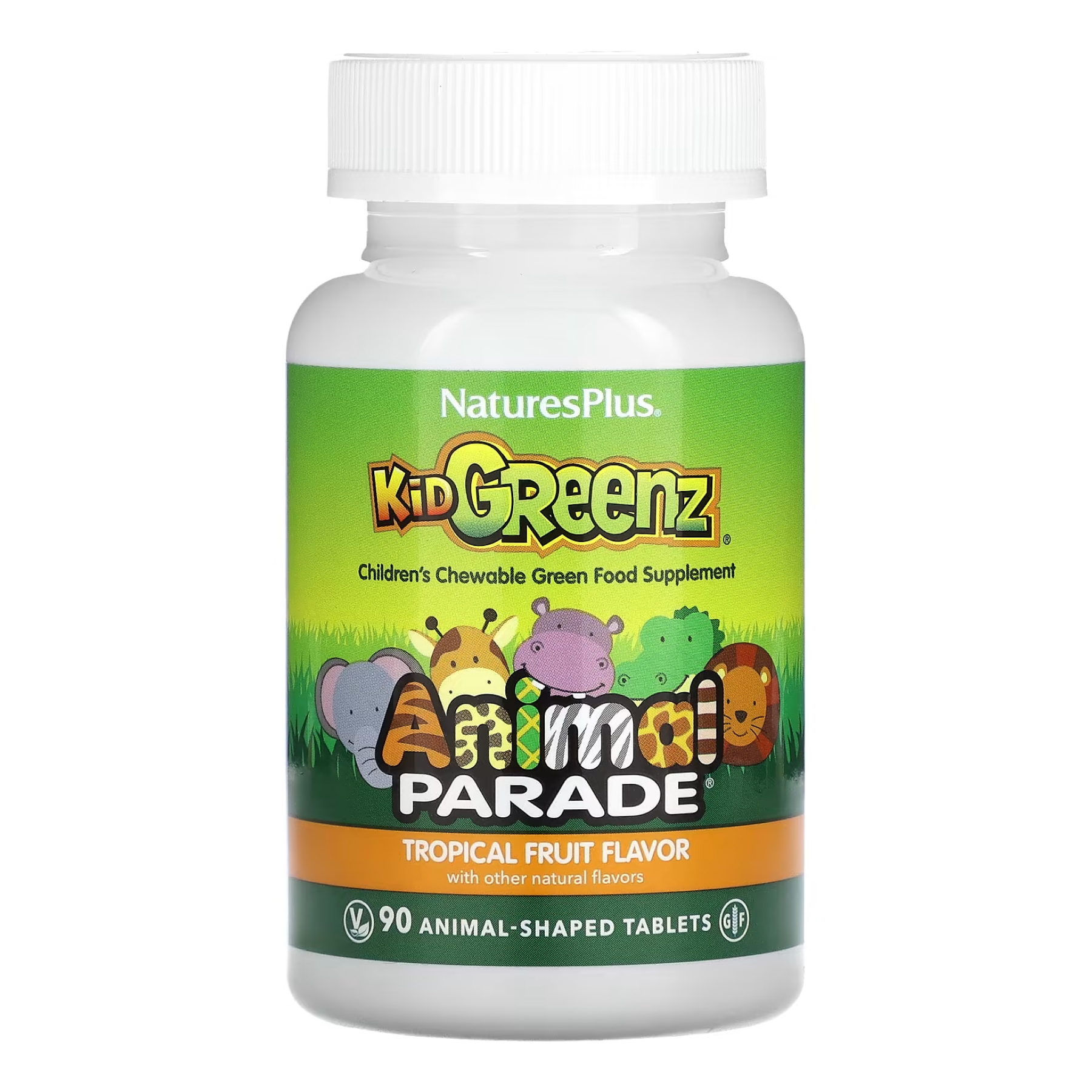 Kids Green Food Supplement – 90 tabs Tropical Fruit