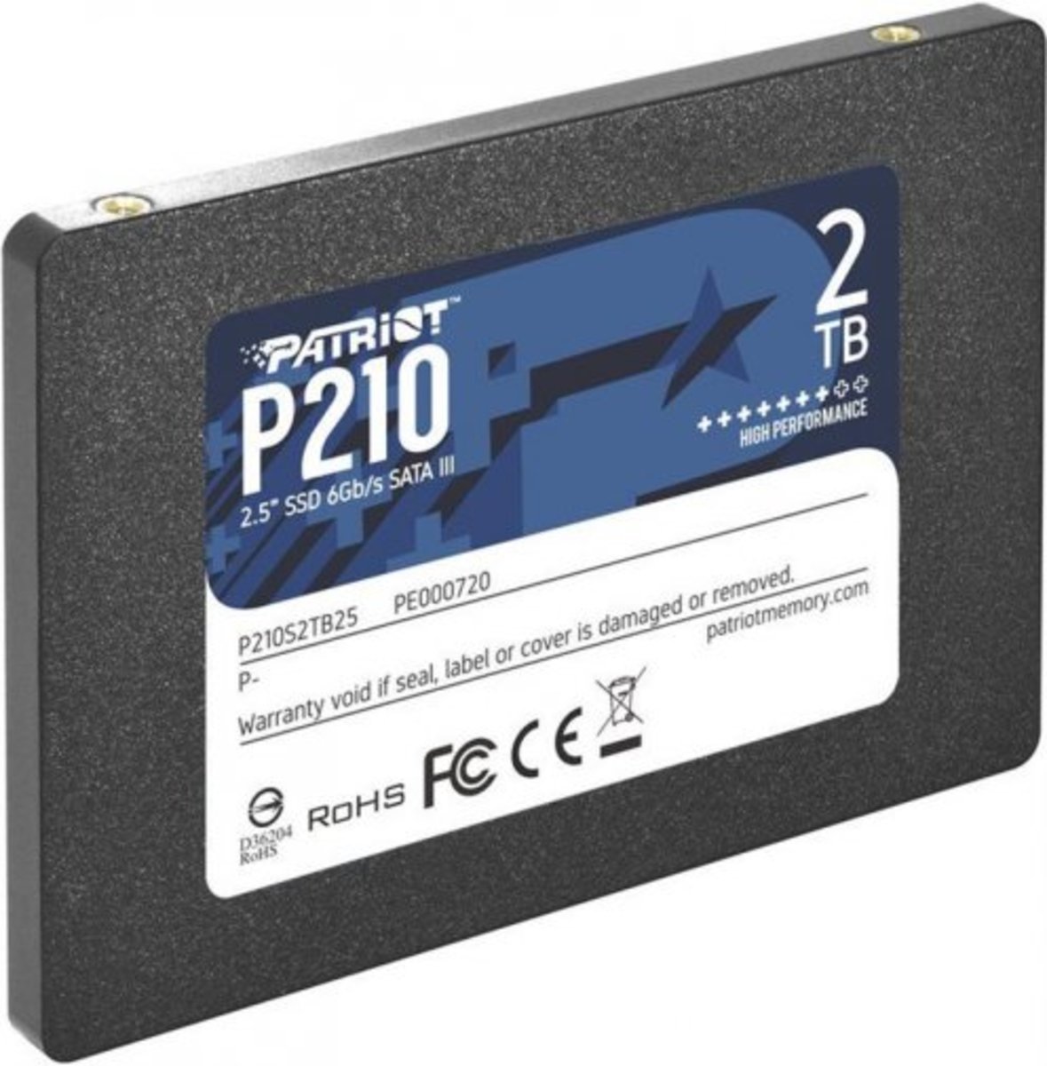 Накопичувач SSD Patriot P210 2TB 2.5" 7mm SATAIII 3D QLC (P210S2TB25)