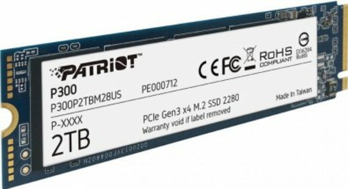Накопичувач SSD M.2 Patriot P300 2TB NVMe 2280 PCIe 3.0x4 3D NAND TLC (P300P2TBM28)