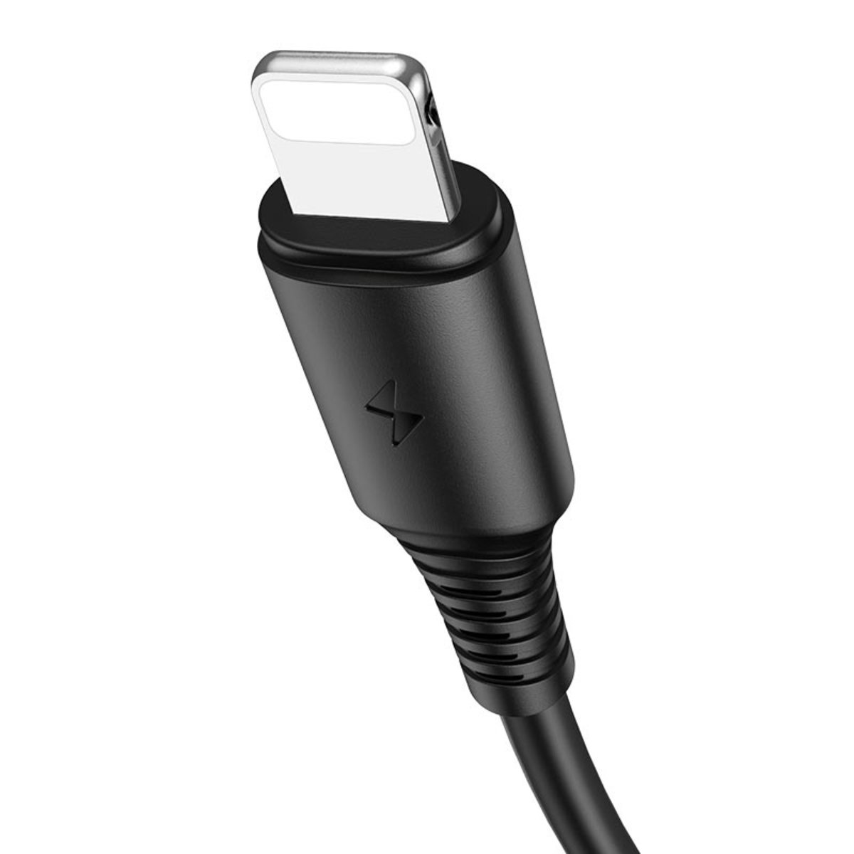 Кабель BOROFONE BX47 USB to iP 2.4A, 1m, PVC, PVC connectors, Black (BX47LB)