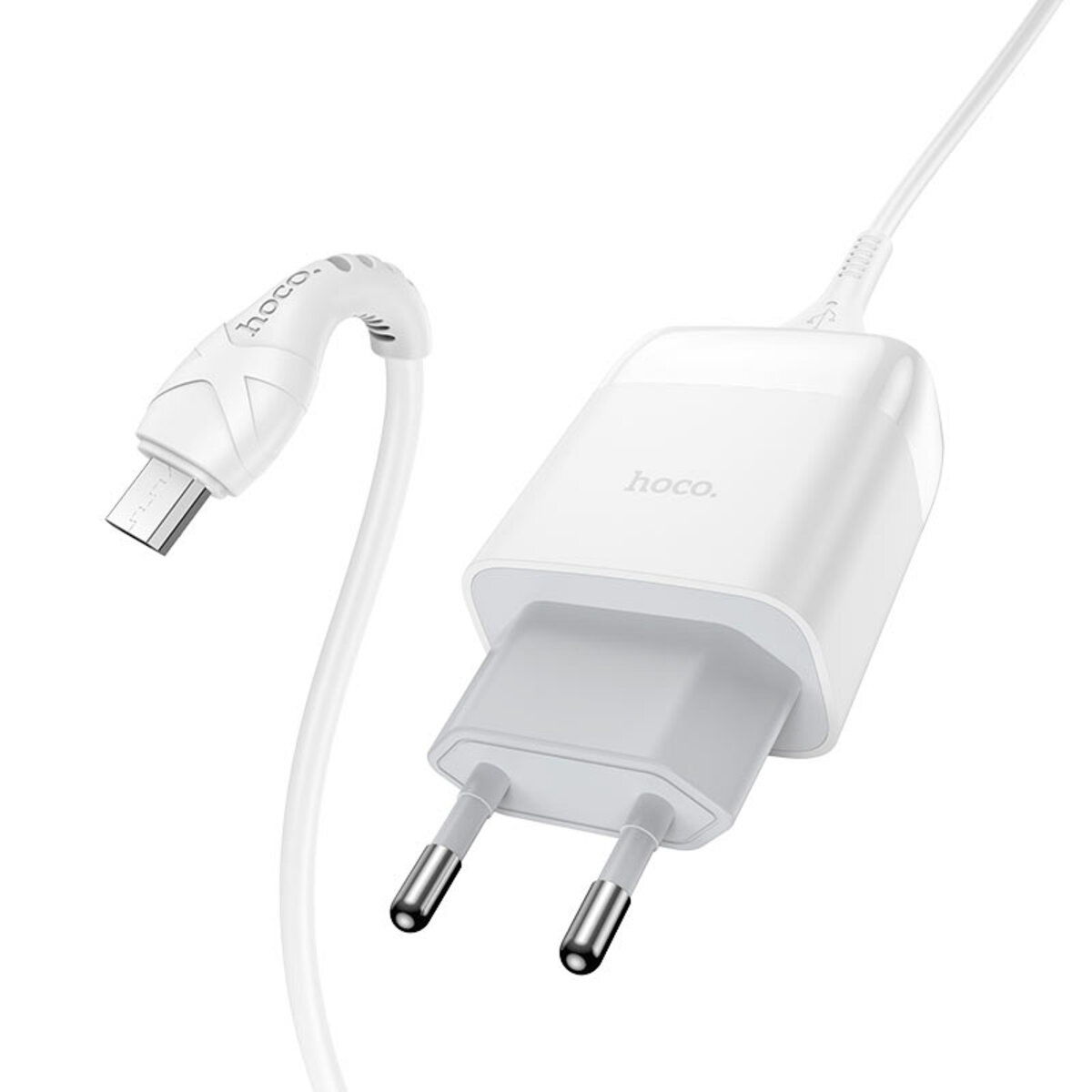 Зарядний пристрій HOCO C72Q Glorious USB QC3.0 + cable USB to Micro 5P 18W White (6931474732538)