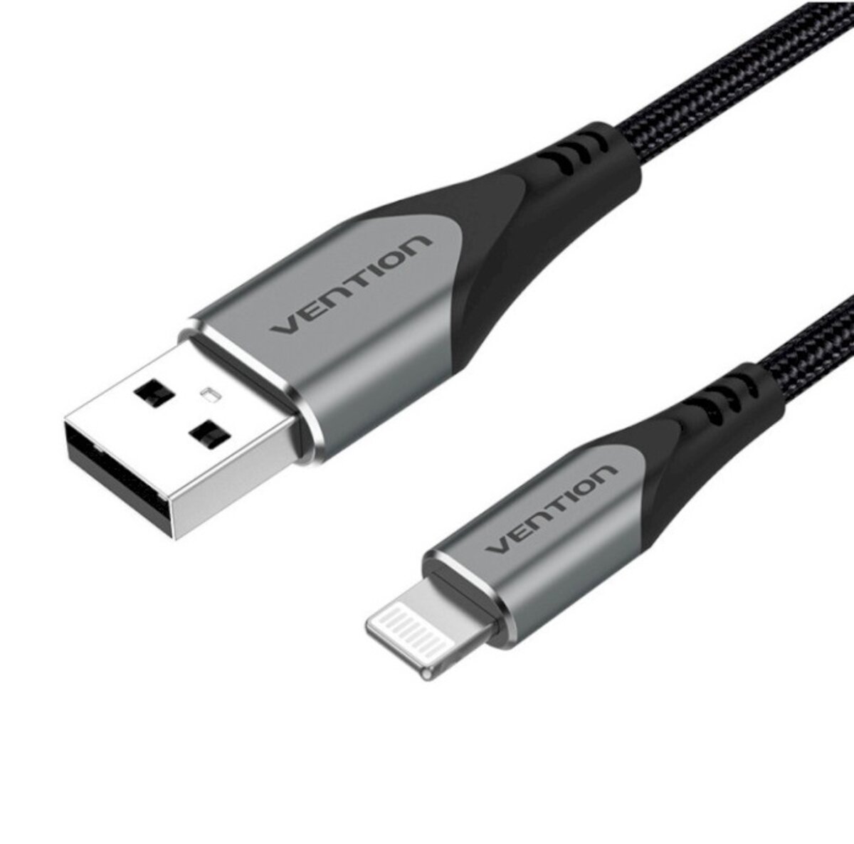 Кабель Vention USB 2.0 A to Lightning Cable 2M Gray Aluminum Alloy Type (LABHH) (LABHH)