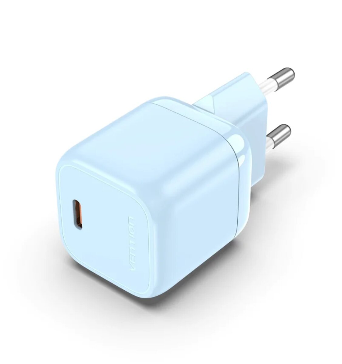 Мережевий зарядний пристрій Vention 1-port USB-C GaN Charger(30W) EU-Plug Blue (FAKL0-EU) (FAKL0-EU)