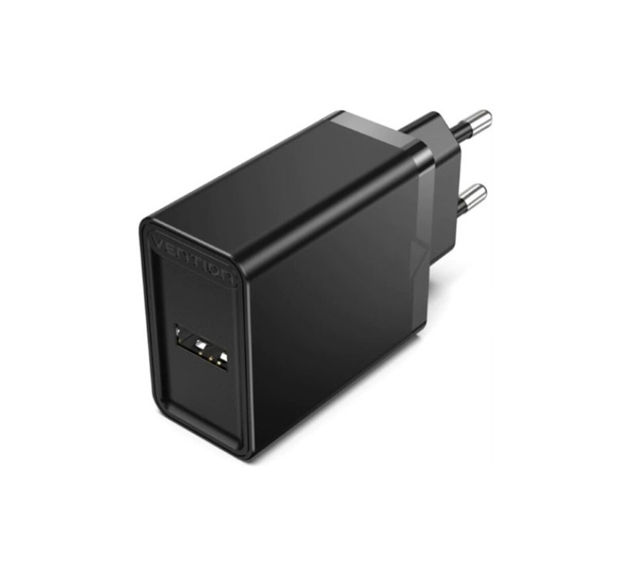 Мережевий зарядний пристрій Vention 1-port USB Wall Charger(12W) EU-Plug Black (FAAB0-EU) (FAAB0-EU)