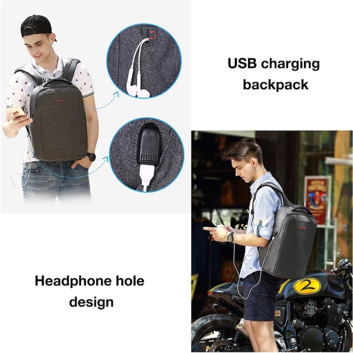 Рюкзак Tigernu T-B3237U 16" Grey (T-B3237U)