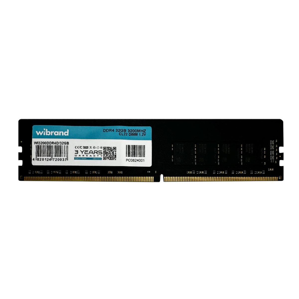 Оперативна пам'ять DDR4 Wibrand 32GB 3200MHz CL22 DIMM (WI3200DDR4D/32GB)