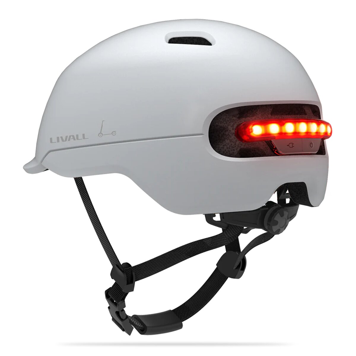 Захисний шолом Livall C20 (L) White (57-61см), сигнал стопів (LIV-000C20-4342)