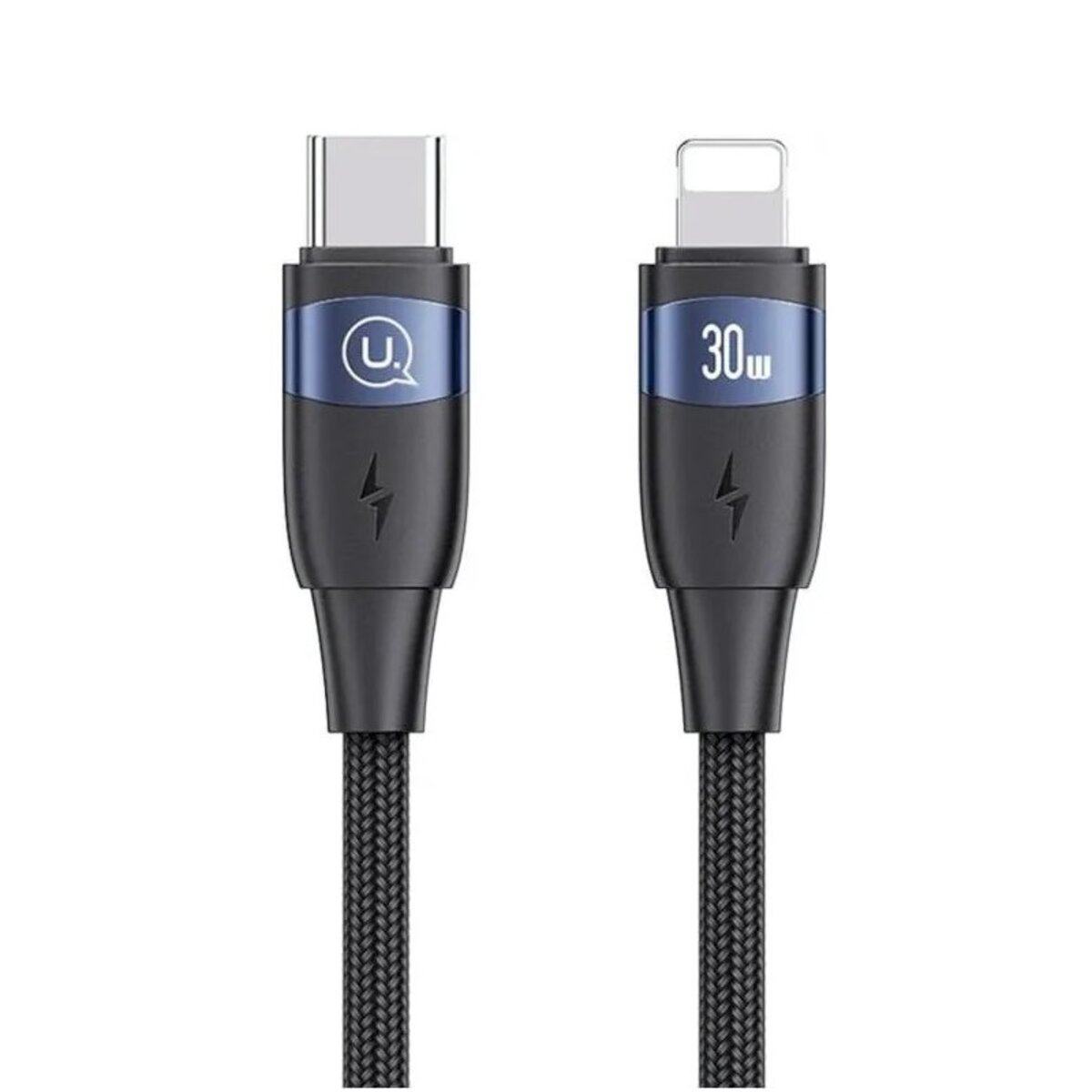Кабель Usams US-SJ634 U85 Type-C To Lightning PD 30W Aluminum Alloy Fast Charging & Data Cable 1.2m black (SJ634USB01)