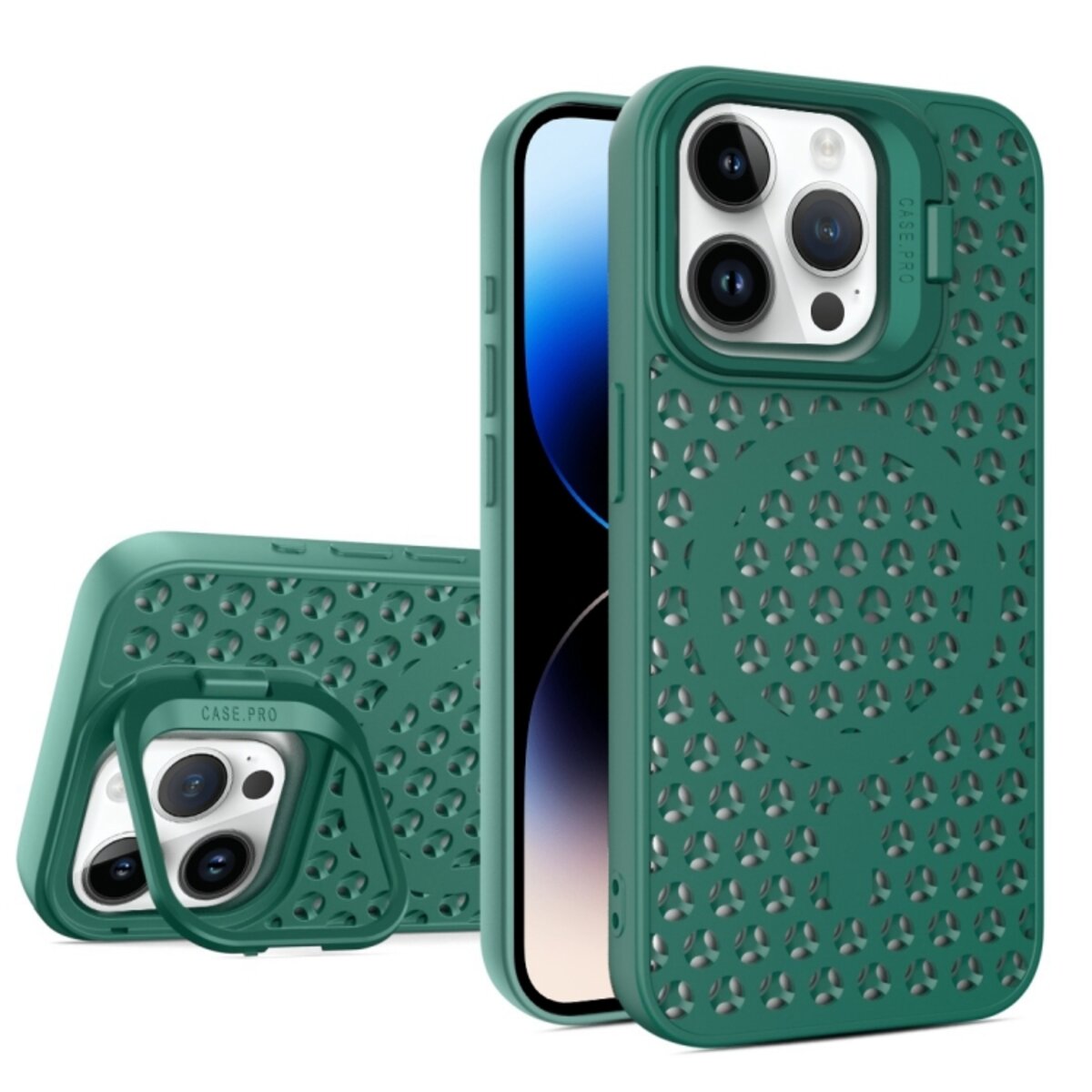 Чохол для смартфона Cosmic Grater Stand for Apple iPhone 14 Pro Max Dark Green (GRASTiP14PMDarkGreen)