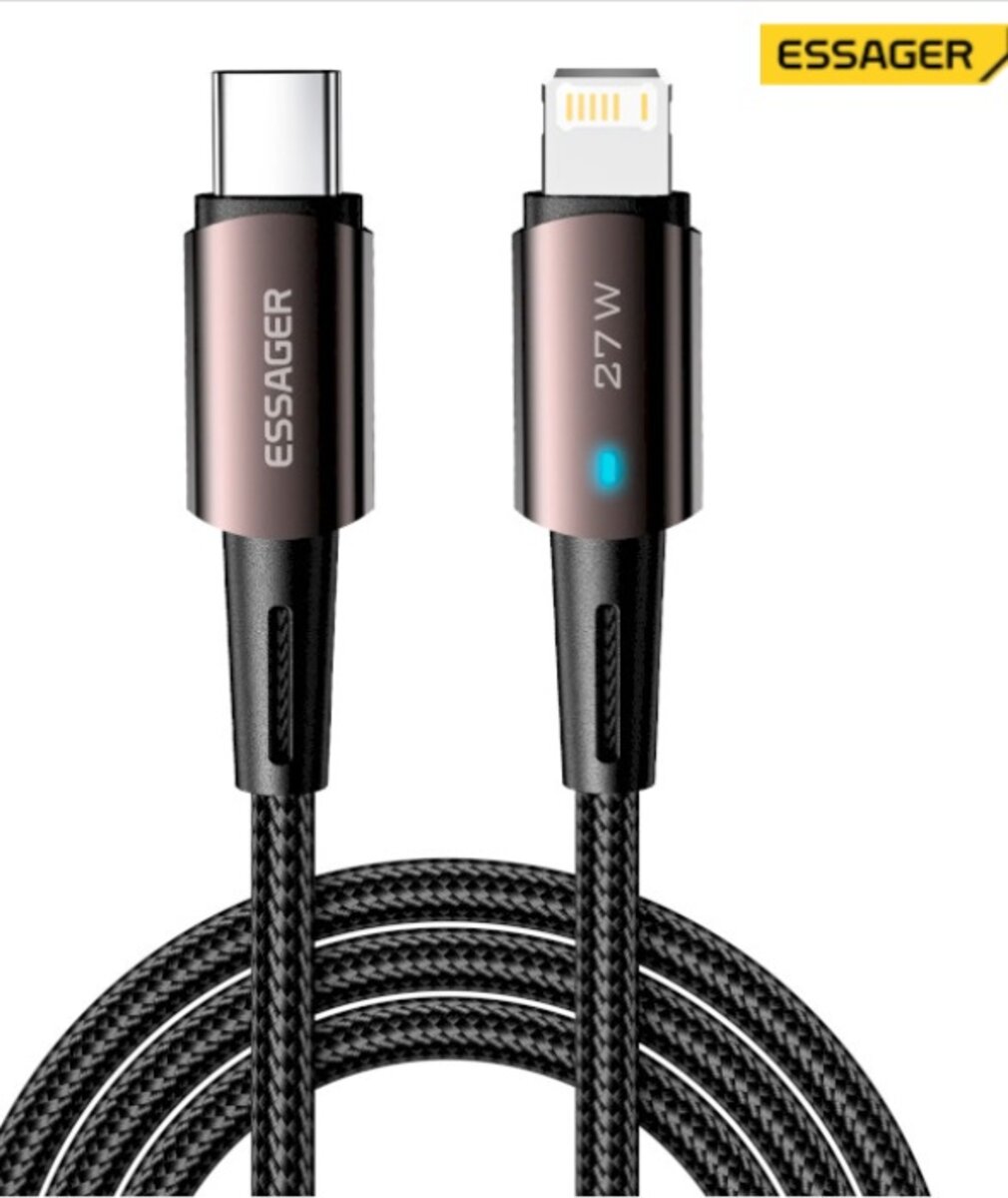 Кабель ESSAGER CG12 Type-C to IP 27W brown (EXCTL-CG12)