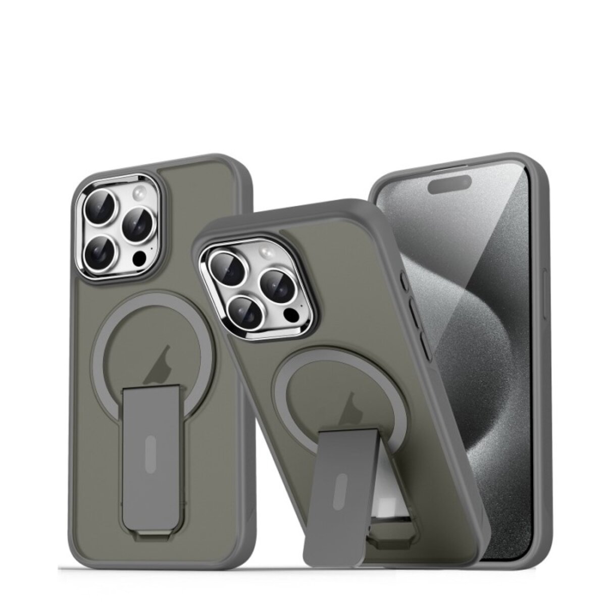Чохол для смартфона Cosmic Magnetic Stand for Apple iPhone 15 Pro Grey (MagStand15PGrey)