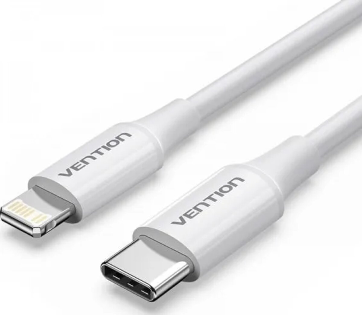 USB 2.0 Type-C Male to Lightning Male 3A Cable 1M White PVC Type (LAKWF)