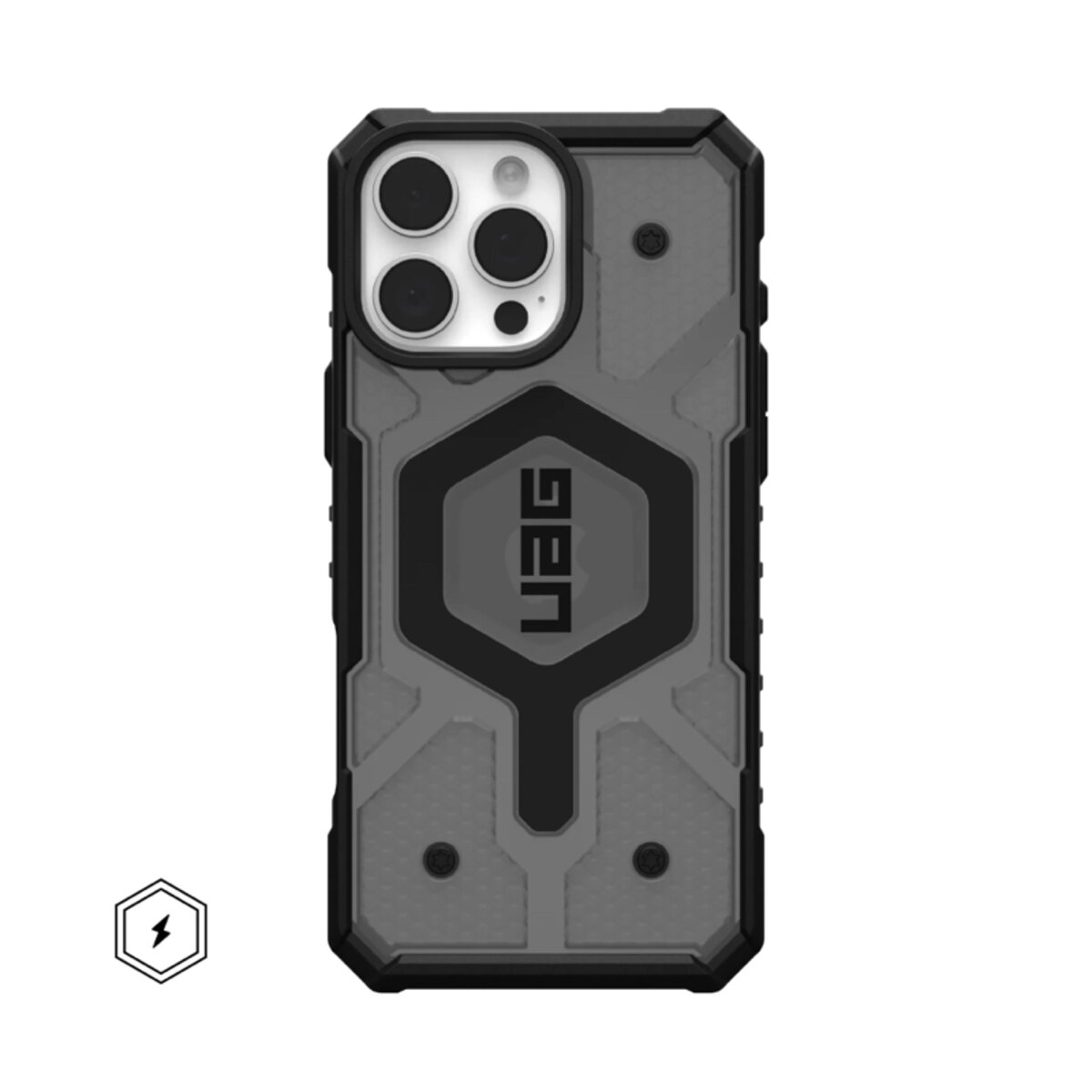 Чохол для смартфона UAG AAA Pathfinder Mag Clear for Apple iPhone 15 Pro Max All Black (UAGPTCL15ProMaxAllBlack)