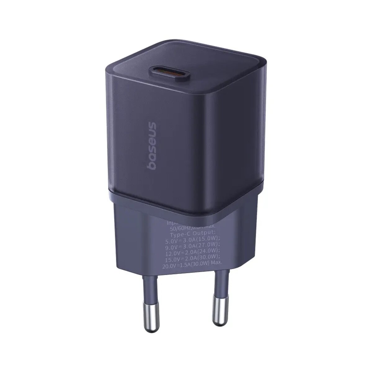 Мережевий зарядний пристрій Baseus GaN5 Fast Charger(mini) 1C 30W EU Purple (CCGN070705)