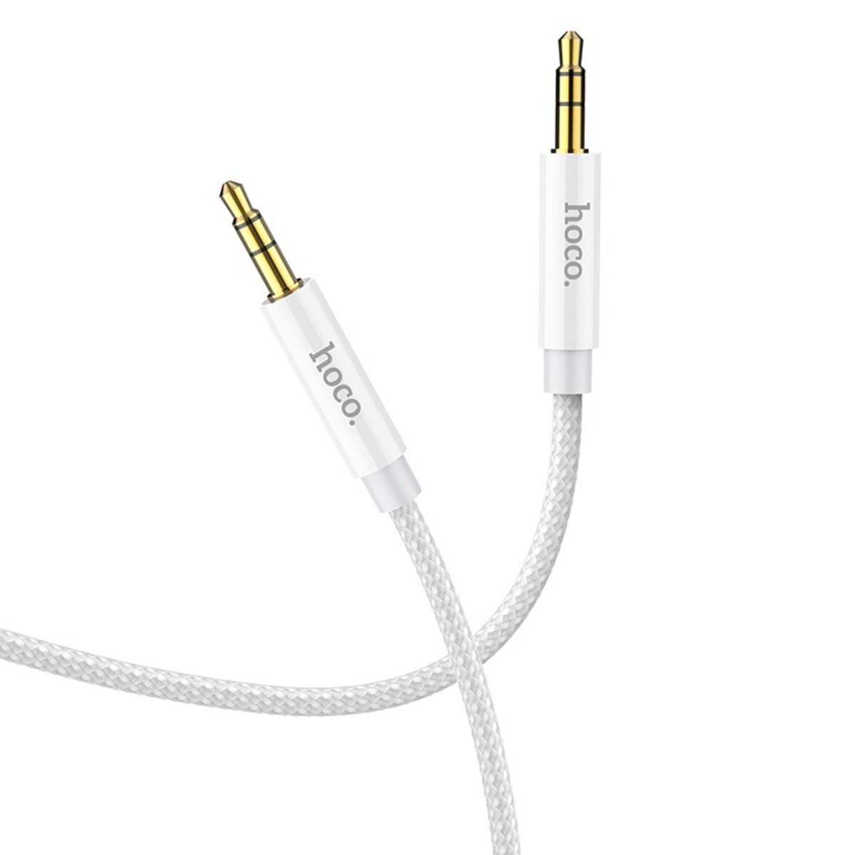Аудiокабель HOCO UPA19 AUX audio cable (L=1M) Silver (6931474759870)