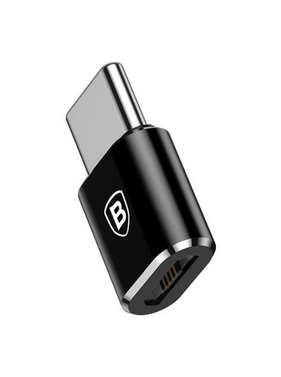Адаптер Baseus Micro Female To Type-C Male Adapter Converter Black (CAMOTG-01)