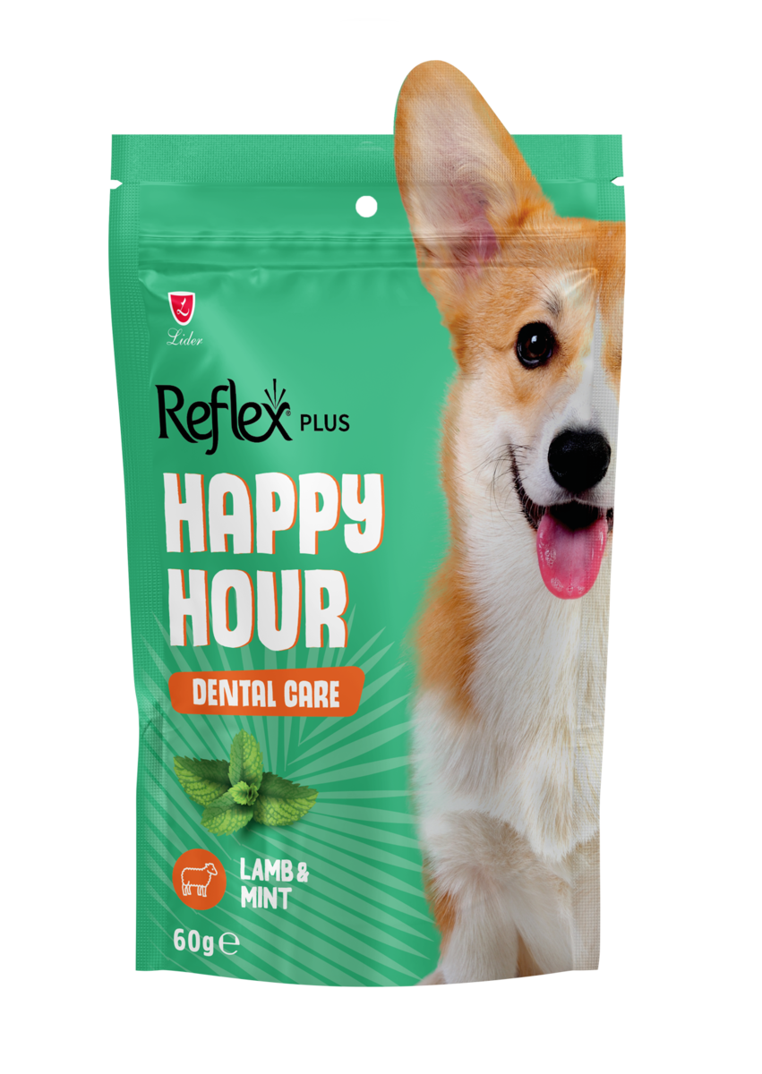 Reflex Plus Happy Hour ласощі для собак з ягням та м’ятою, дентал 60г