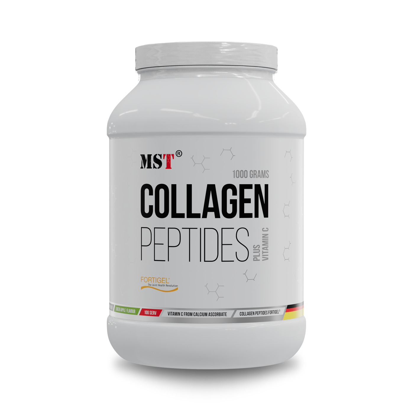 MST® Collagen Peptides Fortigel® plus Vitamin C Green apple 1000 g