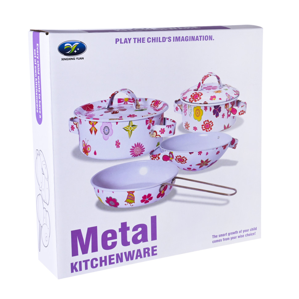 Дитячий набір посуду "Kitchenware" 620-B5(Red) каструля, пательня